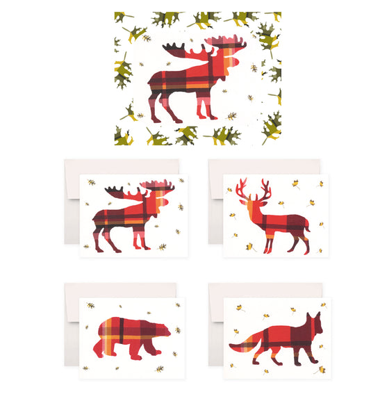 Plaid Creatures | Merry & Bright Holiday Boxed Cards Sale