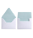 GINGHAM MINT GREEN ENVELOPES & LINERS
