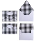 GINGHAM BLACK ENVELOPES & LINERS