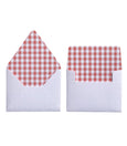 GINGHAM CORAL ENVELOPES & LINERS