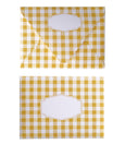 GINGHAM MUSTARD ENVELOPES & LINERS