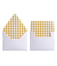 GINGHAM MUSTARD ENVELOPES & LINERS