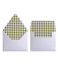 GINGHAM OLIVE ENVELOPES & LINERS