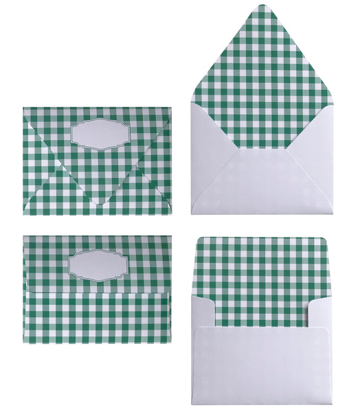 GINGHAM PINE ENVELOPES & LINERS