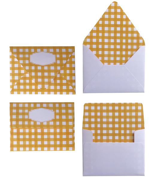 MUSTARD WATERCOLOUR ENVELOPES & LINERS