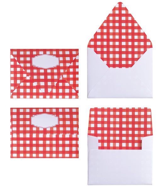 RED WATERCOLOUR ENVELOPES & LINERS