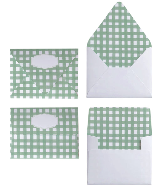 GREEN WATERCOLOUR ENVELOPES & LINERS