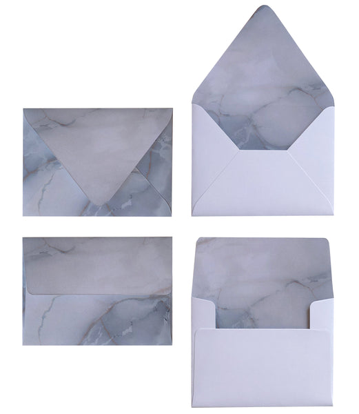GREY MARBLE ENVELOPES & LINERS