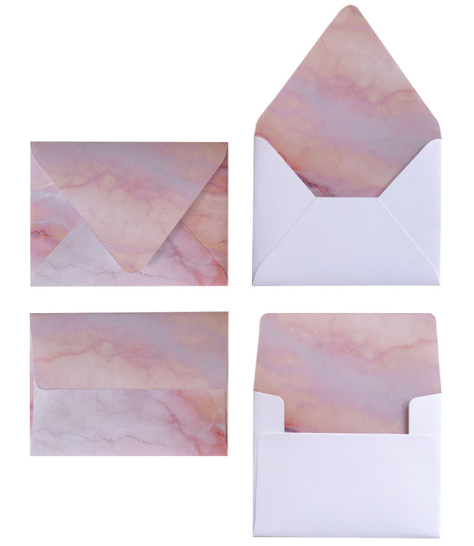 PINK MARBLE ENVELOPES & LINERS