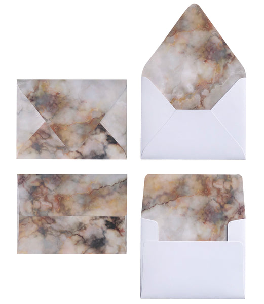 BROWN AND GREY MARBLE ENVELOPES & LINERS