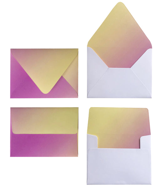 OMBRE LAVENDER SUNRISE ENVELOPES & LINERS