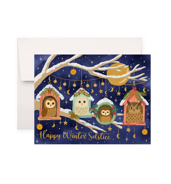Happy Winter Solstice | Merry & Bright Holiday Boxed Cards Sale