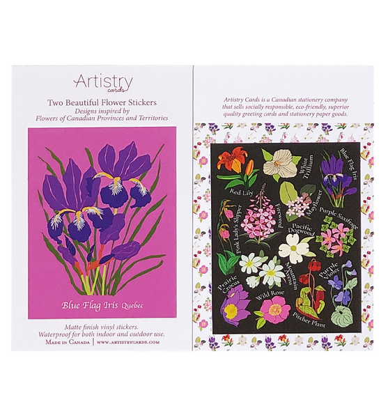 Blue Flag Iris Stickers - Wholesale