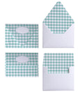 GINGHAM MINT GREEN ENVELOPES & LINERS