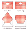 GINGHAM RED ENVELOPES & LINERS