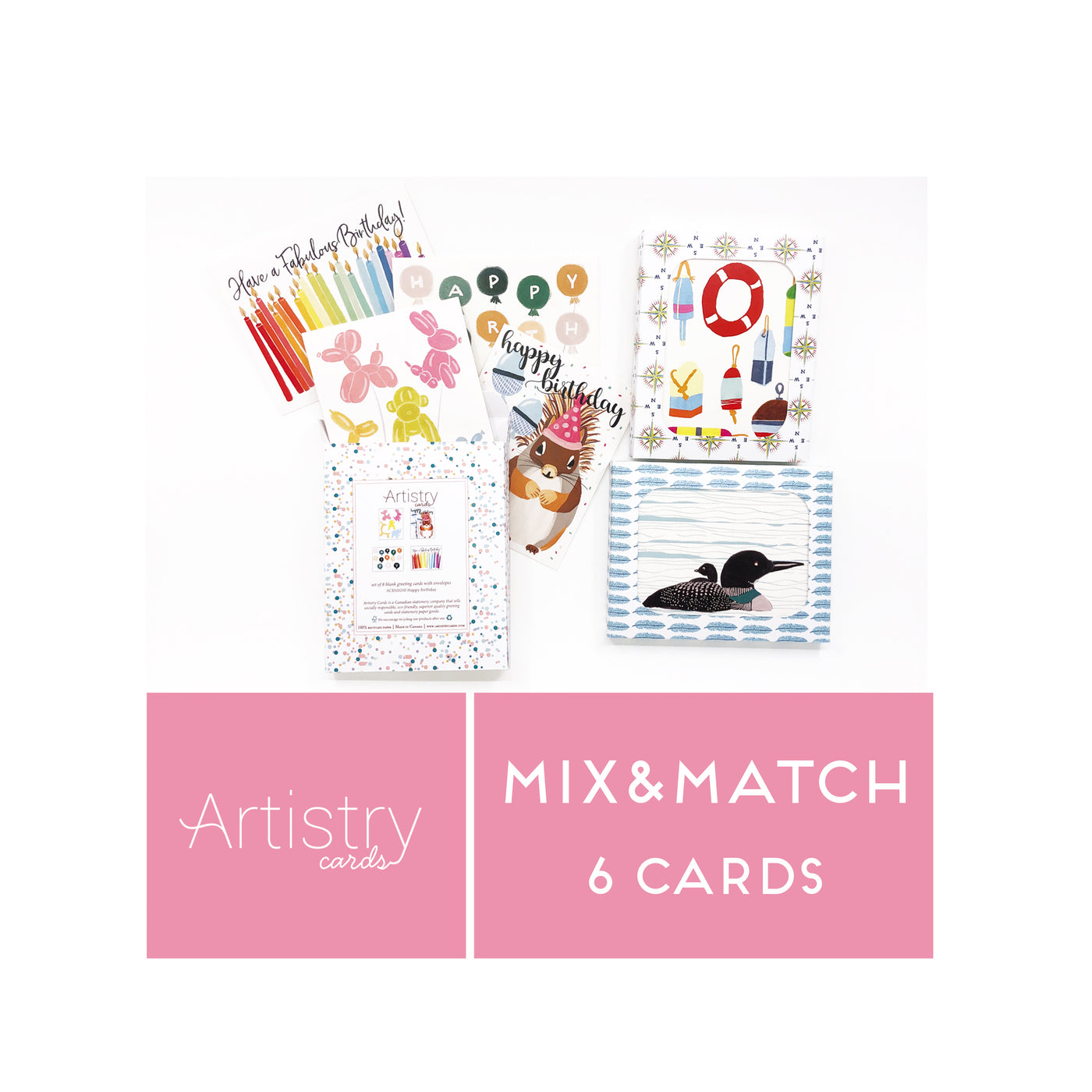 Mix and Match 6 Greeting Cards