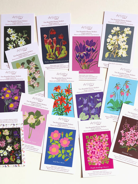 Flowers of Canada Sticker Collection - Wholesale