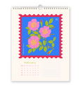 Oh Floral Canada Stamps 2026 Wall Calendar