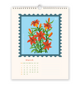 Oh Floral Canada Stamps 2026 Wall Calendar