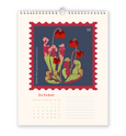 Oh Floral Canada Stamps 2026 Wall Calendar