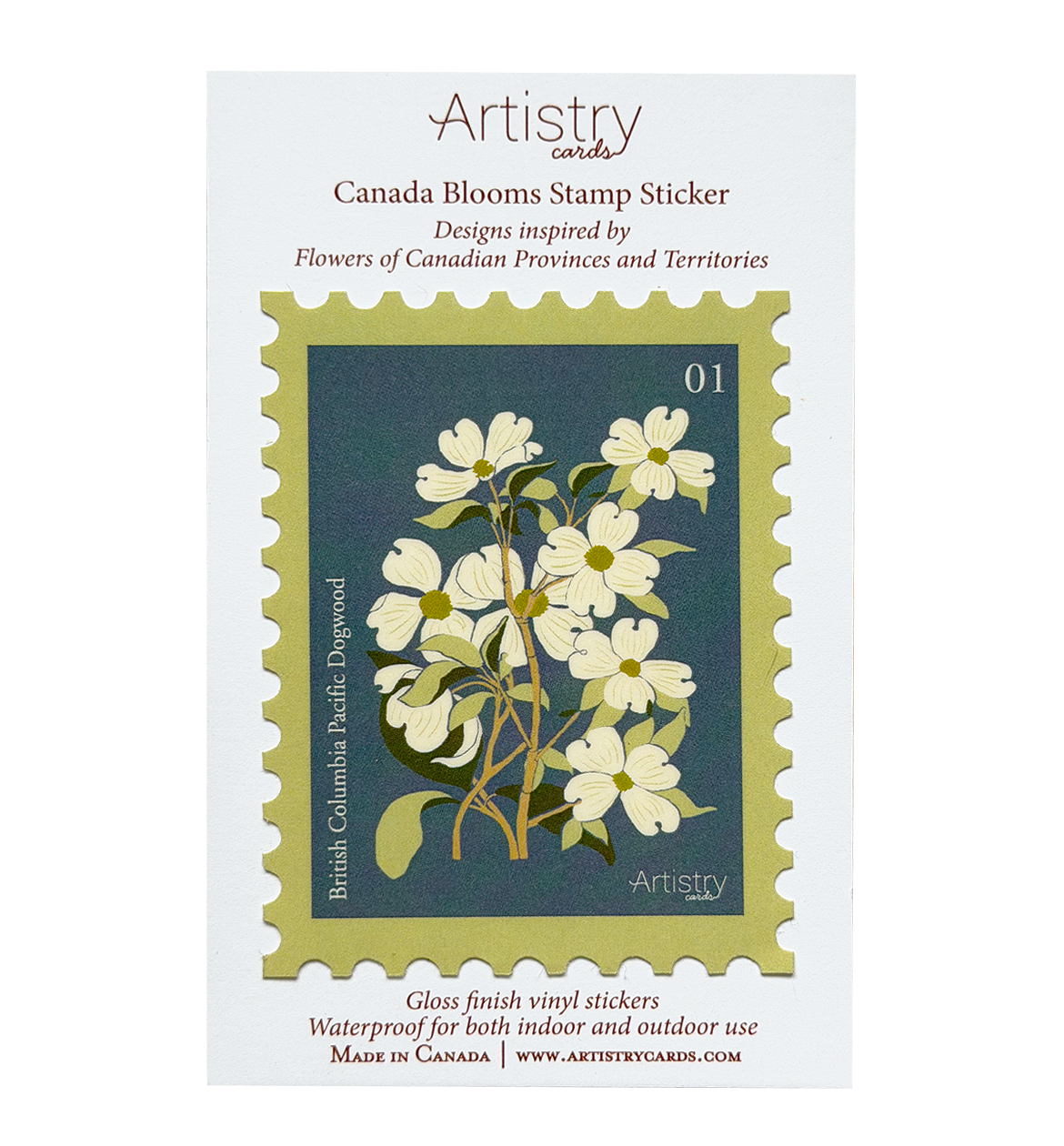 Pacific Dogwood (British Columbia) Vinyl Sticker