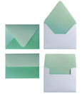OMBRE GREEN ENVELOPES & LINERS