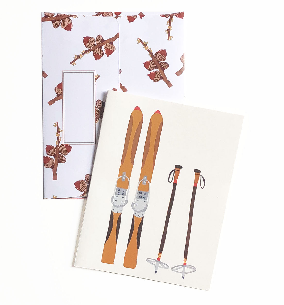 Vintage Skis | Merry & Bright Holiday Sale Greeting Cards