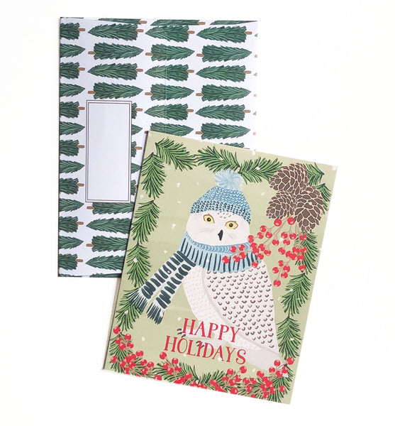 Snowy Owl Happy Holidays - Wholesale