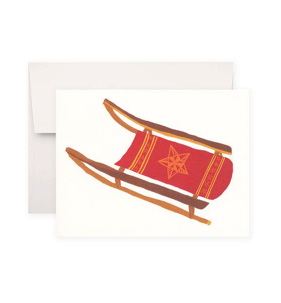 Vintage Sled | Merry & Bright Holiday Boxed Cards Sale | Wholesale