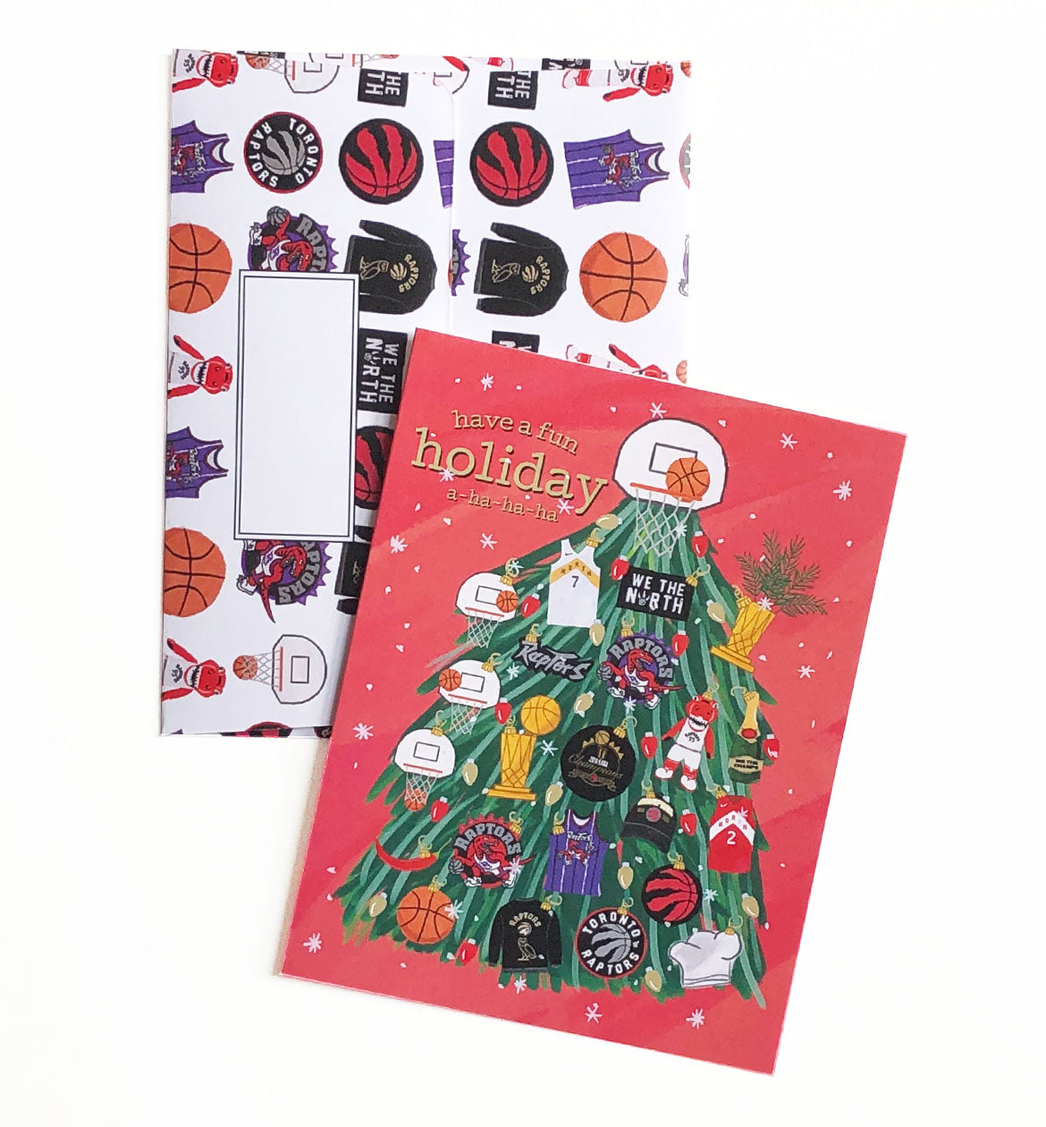 Raptors Fun Holiday | Merry & Bright Holiday Sale Greeting Cards