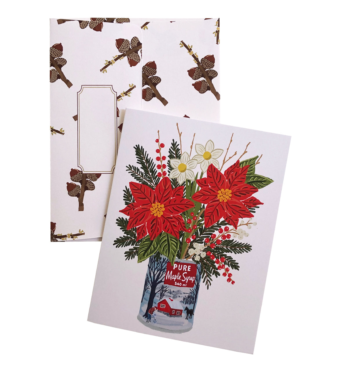 Poinsettias in Maple Tin | Merry & Bright Holiday Sale Greeting Cards