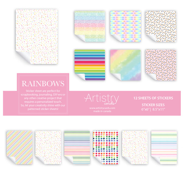 Rainbows Sticker Sheets - Wholesale