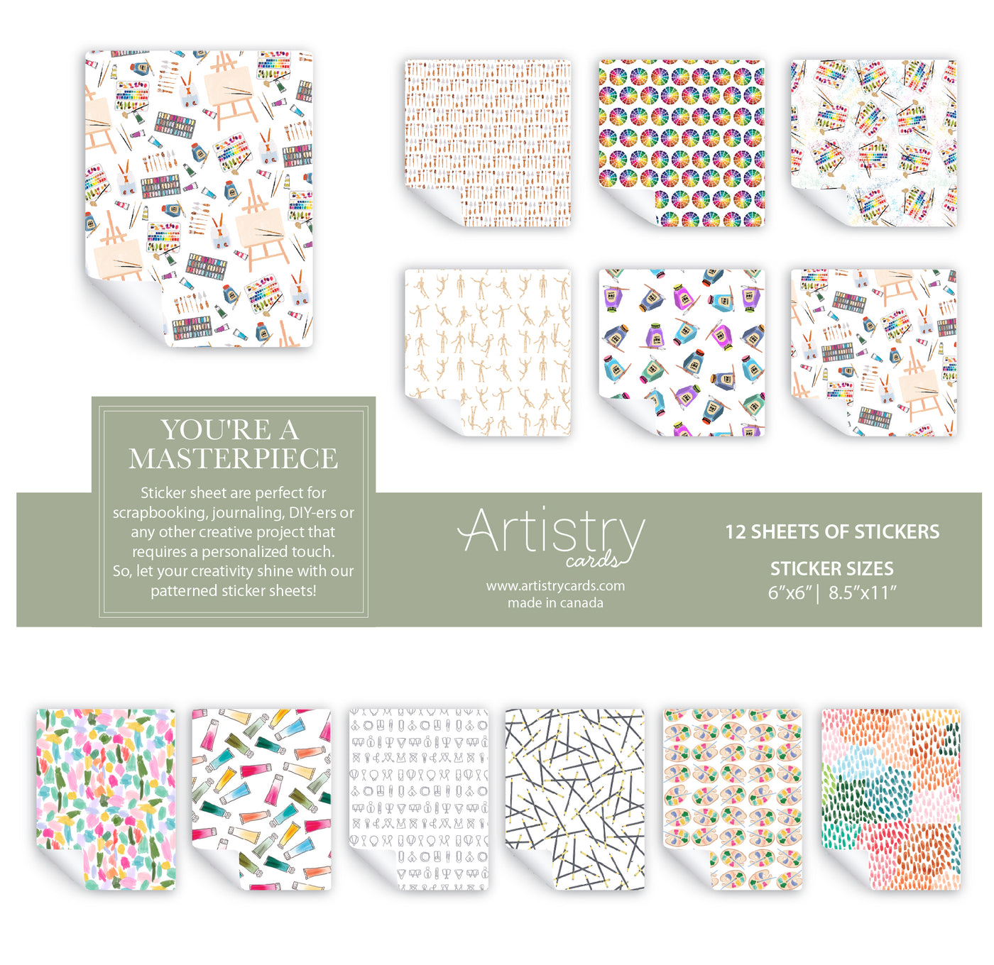 You're A Masterpiece Sticker Sheets