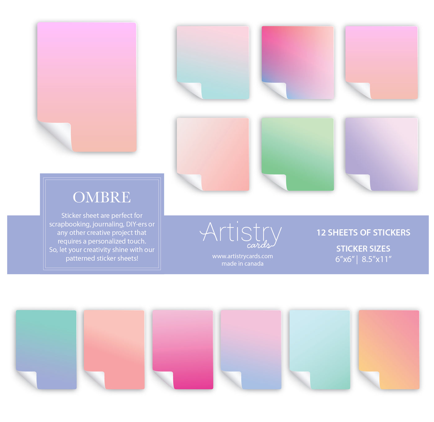 Ombre Sticker Sheets