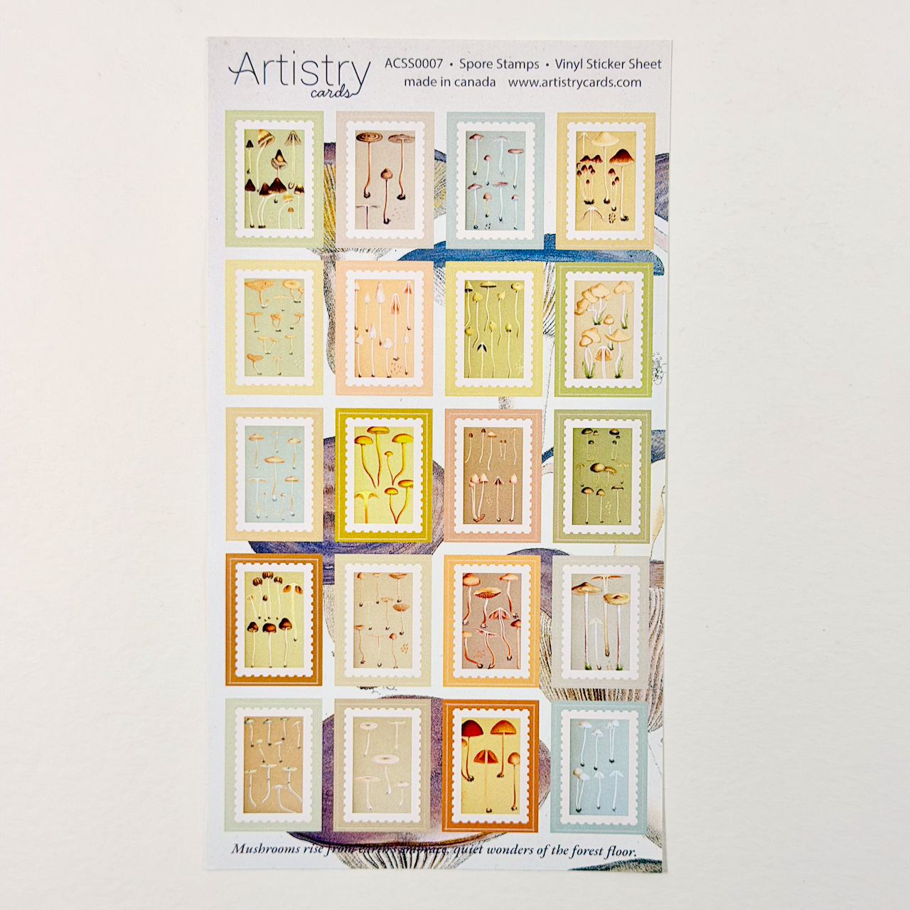 Vintage Mushroom Vinyl KissCut Sticker Sheet – Botanical & Fungi Design