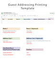 GUEST & RETURN ADDRESS PRINTING ON ENVELOPES